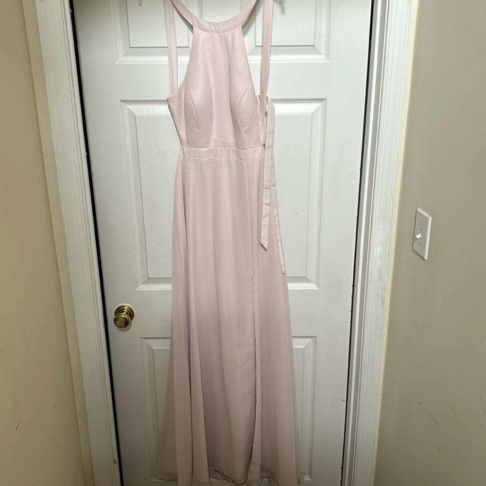 Azazie Clarice Blushing Pink Dress